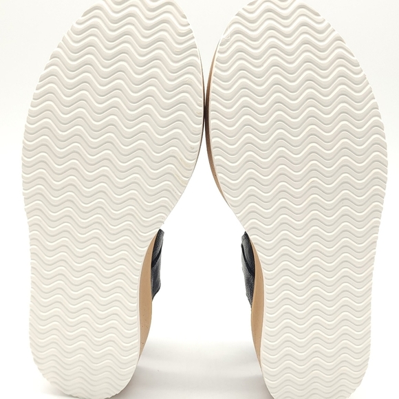 NAOT Crepe Black Soft Leather Platform Chunky Sandal Women's Size 7 - Picture 11 of 12